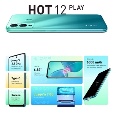 Infinix Hot Play X Rom Ram Champagne Gold Fiche