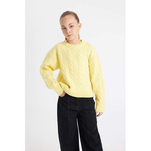 Pull à coupe régulière Col Ras Du Cou pour Fille