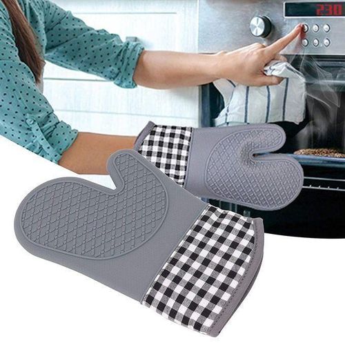 قفاز فرن من السيليكون وقفاز مطبخ مقاوم للحرارة