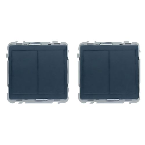 Interrupteur - Double Va & Vient - Commande d'éclairage - Anthracite Jade