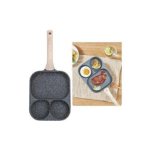 Offre RamadanPole ufs antiadhsive fond plat en 3 parties pour petit-djeuner omelette steak