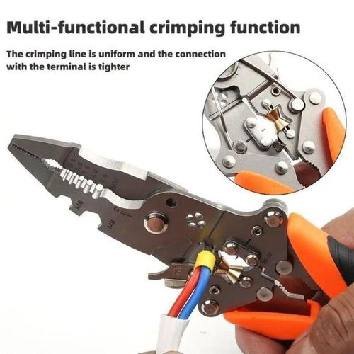 Pince Dnuder et Sertir Multifonction Professionnelle - Outil de Coupe-Cble Rglable pour Travaux lectriques 2025