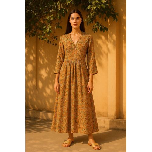 Robe Longue Imprimée Résumé Du Chameau - R4818E25