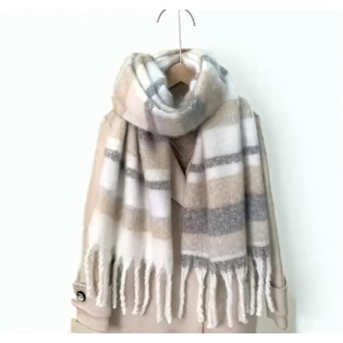 Écharpe Épaisse à Rayurés Chaleureuses Pour Femmes et hommes