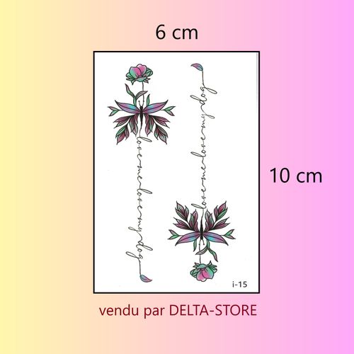 Tatouage temporaire de papillons colorés