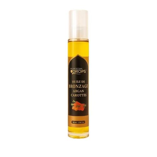 Huile de Bronzage Naturelle Argan & Carotte – 100 ml – Hydratation & Bronzage Sublime