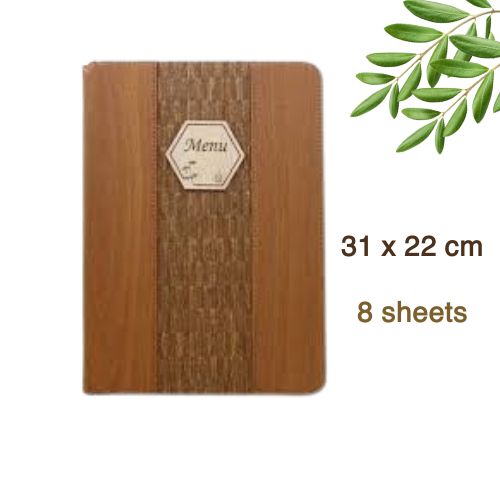 حامل لائحة الأسعار للمطاعم والمقاهي عدد الأوراق 16 ورقة من حجمA4