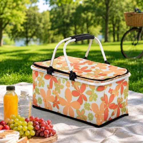 Panier Isotherme Pliable Grande Capacité – Tissu Oxford avec Poignées Aluminium