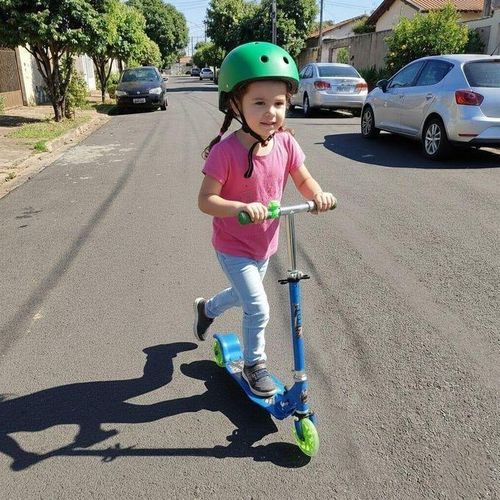 Trottinette à Deux Roues pour Enfants, Hauteur Réglable