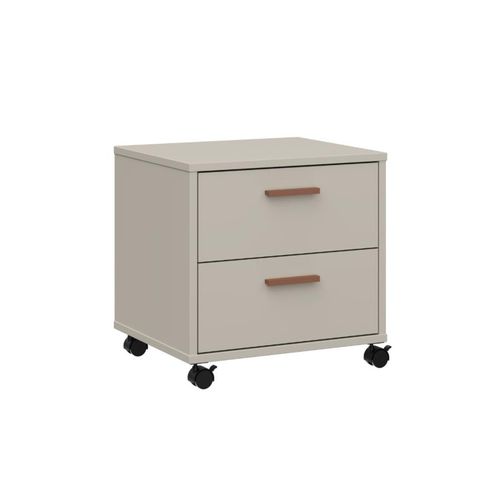 Table de Chevet MILLES – 2 Tiroirs – Sand / Terracotta