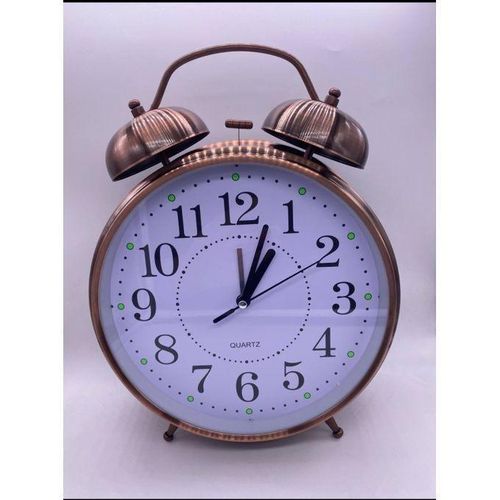 Grand Horloge Réveil -Argenté/Blanc cuivre