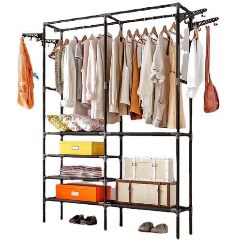 Placard Tiges Porte-Manteau Grande Capacité,Rangement Vêtements Multifonctionnel