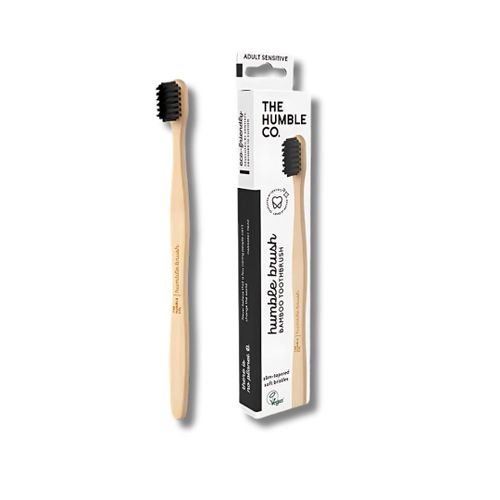 Humble Brosse A Dents Bambou Adulte Noir Dents Sensibles