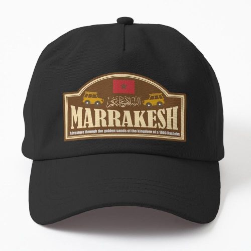 Marrakech, Royaume des 1000 kasbahs, Maroc casquette noire personnalisé