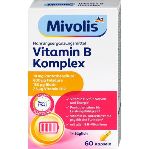 Complexe Vitamines B – Énergie, Nerfs & Anti-Fatigue – Depot 8 Vitamines B (60 Capsules)