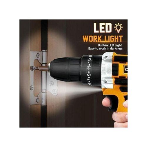 Perceuse Visseuse Électrique Sans Fil, Perceuse Rechargeable avec 2 Batteries 48V, Outil de Bricolage Puissant et Polyvalent, Visseuse Portable pour Maison et Jardin
