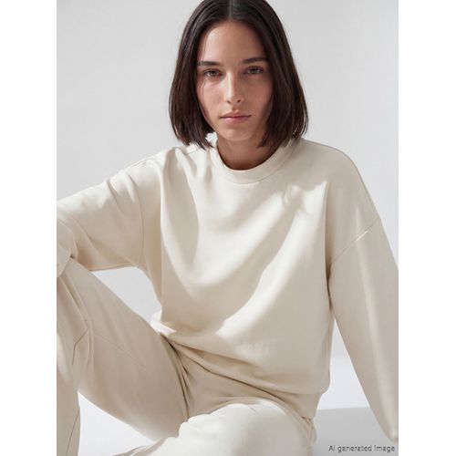Sweat-shirt oversize doux au toucher pour femme