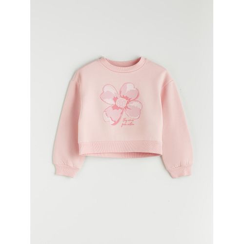 Crew Neck Floral Girl's Sweatshirt