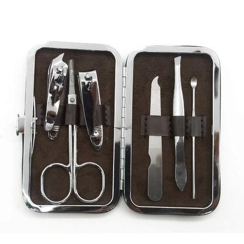 Set 6 en 1 de manucure comprenant pince coupe-ongles et ciseaux pour une beauté complète