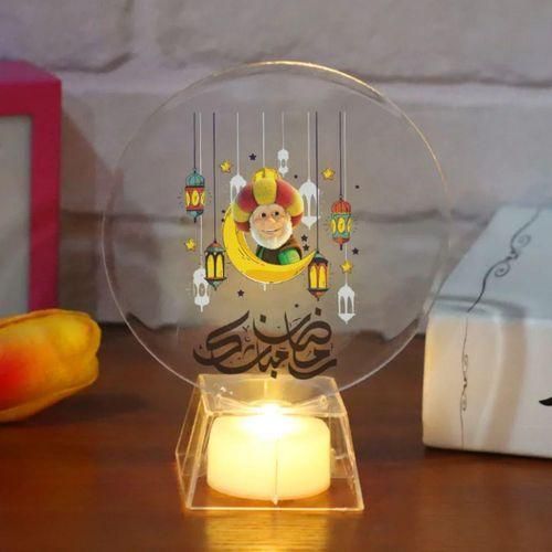 Lanterne Décorative Ramadan LED, Lampe Islamique d’Ambiance, Éclairage Intérieur Maison, Veilleuse Festive Ramadan, Décoration Lumineuse Orientale