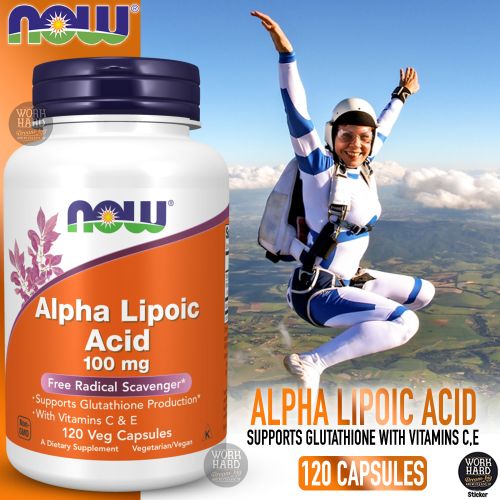 Alpha Lipoic Acid 100 mg with Vitamins C & E, Free Radical Scavenger*, 120 Veg Capsules