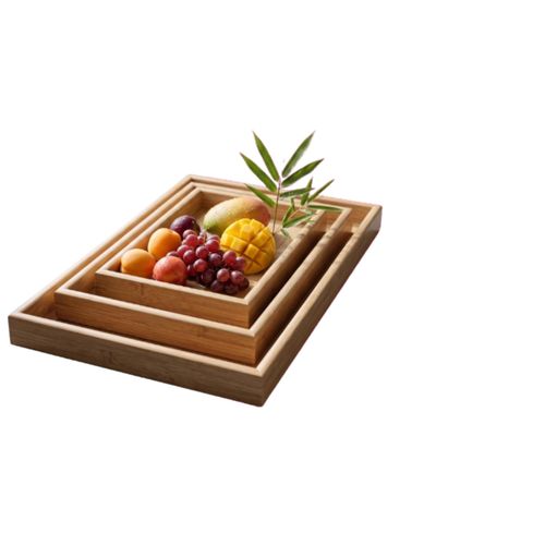 Ensemble de 3 Plateaux de service en bois