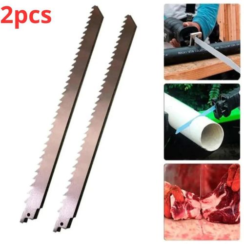 Ensemble de 2 Lames de Scie Multi-Usage pour Bois, Métal et Viande
