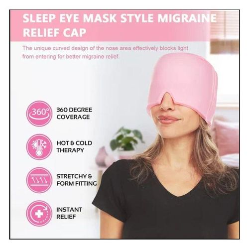 Bonnet Soulagement de la Migraine thérapie Chaude et Froide Capuchon,Chapeau de soulagement des maux de tête et de la Migraine, froide,Chapeau de Soulagement des Maux de Tête en gel de glace, Compresse Chaude et Froide