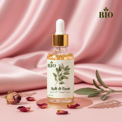 Huile de Sauge 50 ml cosmétique nutrition peau et cheveux
