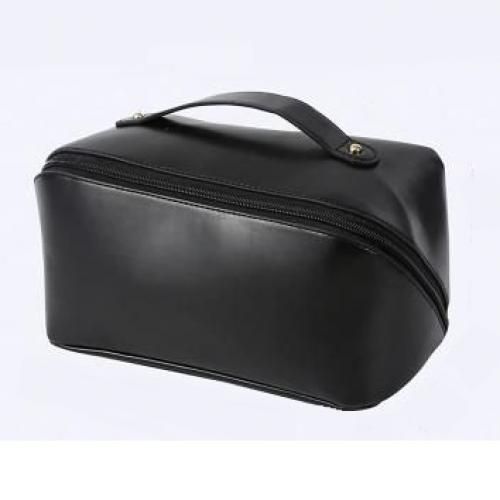 Trousse à cosmétiques de voyage, sac de toilette et de maquillage, bag en cuir