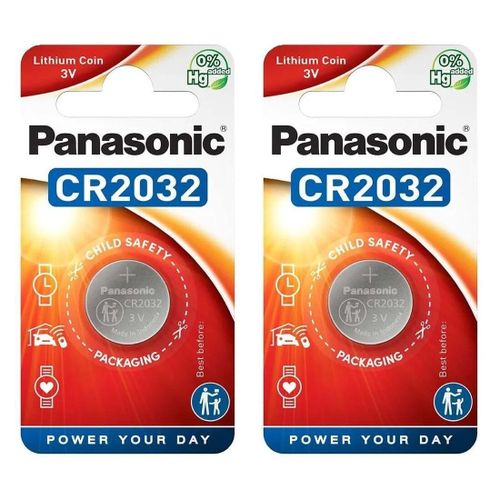 2 Pile CR2032 Bouton Lithium 3V (couleur et design aléatoire)