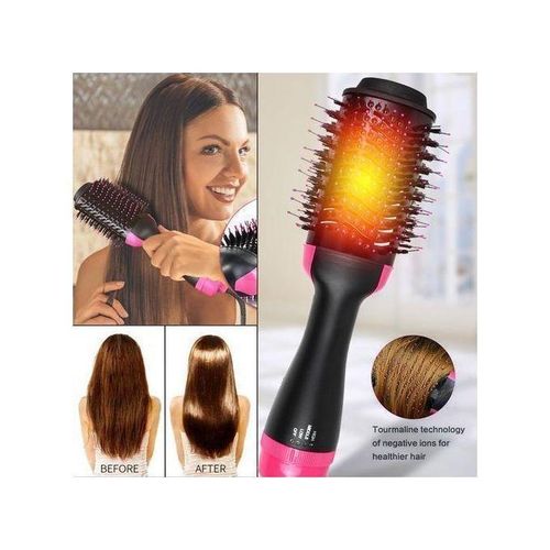 Sèche-cheveux multifonction 1000 W Brosse à air chaud Styler et volumateur Lisseur Bigoudi Peigne Rouleau Une étape électrique Ion Sèche-cheveux Brosse Salon professionnel Salon Styler Ion Blow