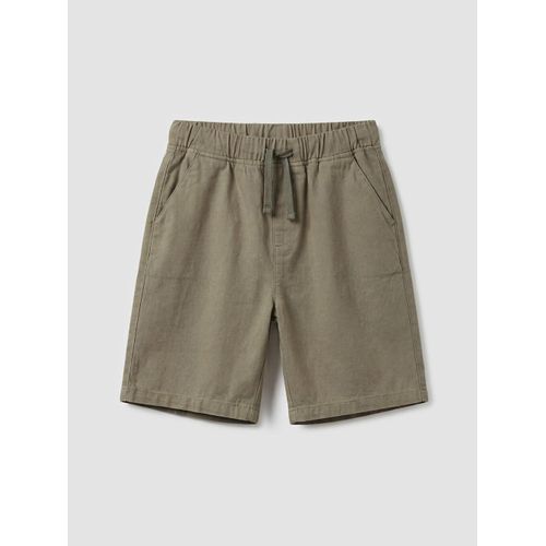 Shorts garçon en gabardine à taille élastique