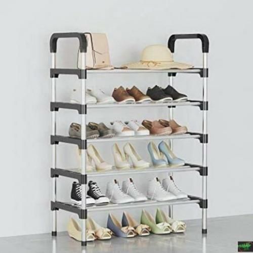 Rack De Stockage Multifoncionnel Porte Chausseurs Avec 5 étagère