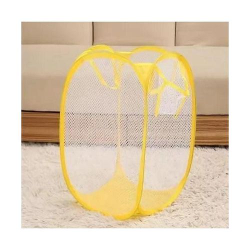 Panier à linge pliable en filet avec poignée durable, Panier À Linge en maille Pop-up