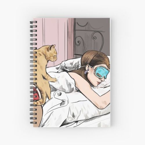 Holly Golightly & the cat with no name - Audrey Hepburn in Breakfast at Tiffany's Spiral Notebook Bloc note