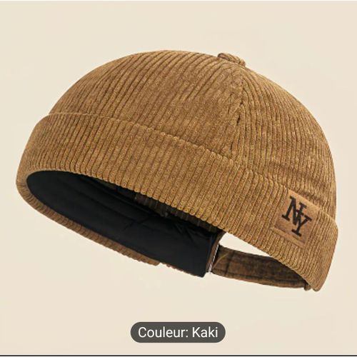 Bonnet Casquette Docker - accessoire unisexe sans visière inspiré des chapeaux traditionnels des dockers et des marins