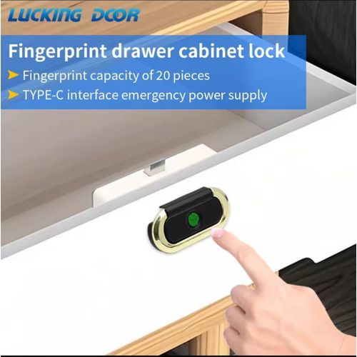 Serrure d'armoire à tiroirs à empreintes digitales, déverrouillage Invisible sans clé, casier de meubles