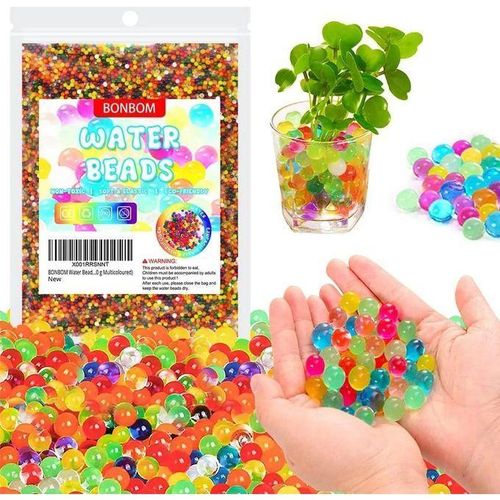 Perles d eau colorées pour décorer plantes et bouteilles