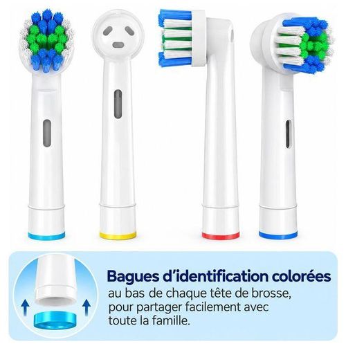 4 Têtes de Brosse à Dents Électrique Compatibles et Brosse Universelles