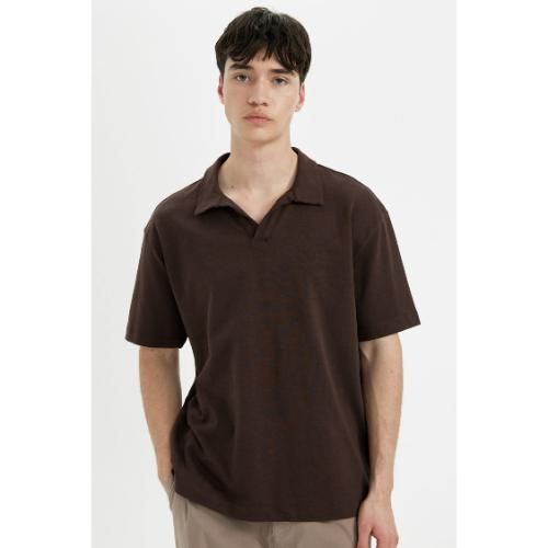 Polo Homme en coton - Marron - C3688AX.