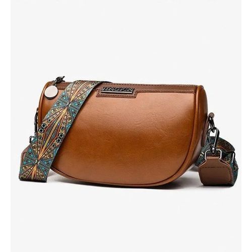 Sac Bandoulière Vintage en Cuir à Cire dHuile pour Téléphone Portable Femme