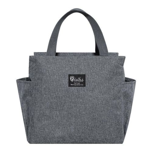 Sac déjeuner en tissu semi-structuré à anse supérieure pratique