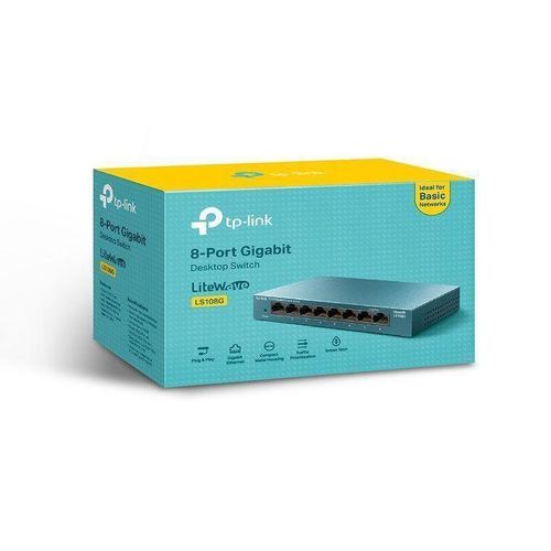 TP-Link Switch Gigabit 8 ports RJ45 (LS108G) Métal 10/100/1000 Mbps