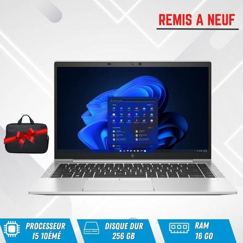 PC Portable ELITEBOOK 840 G7-INTEL CORE I5-10éme -16GB- 256GB SSD- FHD- REMIS À NEUF