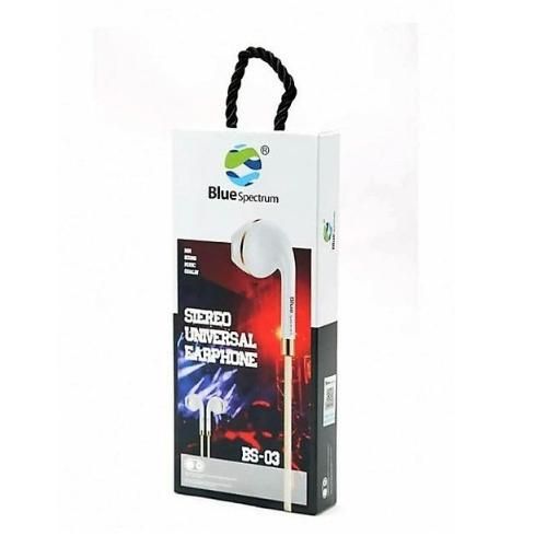 Blue Spectrum Écouteurs BS-03 Compatible avec tous les téléphones et appareils AUX