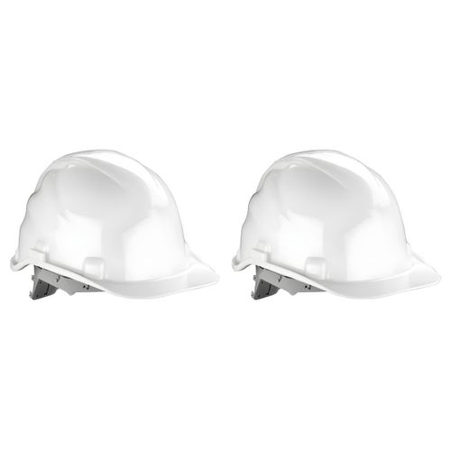 Casque de Protection - Polyéthylène Haute Densité - Sécurité Travail - Blanc