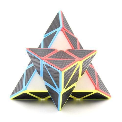 Cube Magique Meilong Moyu Cubing Classroom Fibre de Carbone, adhésif antidérapant avec Rotation Plus Rapide, Facile et Doux, Puzzle 3D, débutants et Professionnels (Ca2)