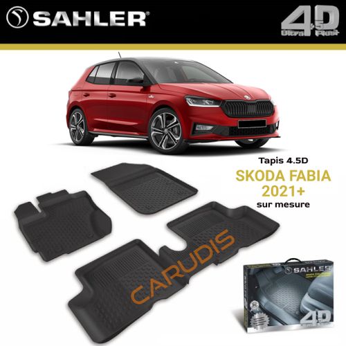 Tapis 4.5D Skoda Fabia IV sur mesure exacte sans odeur imperméable antidérapant