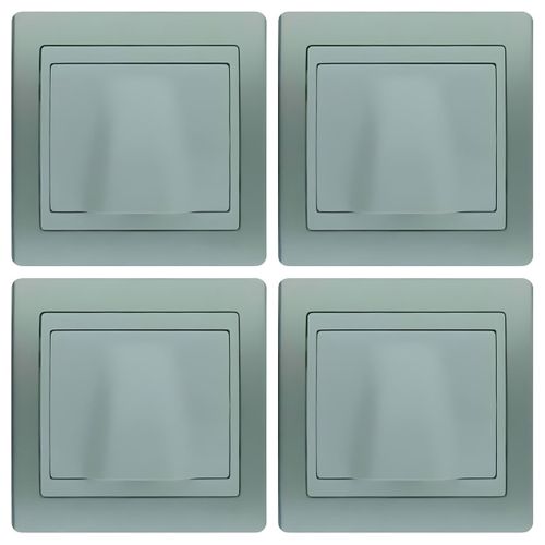 Lot de 4 - Interrupteur Mural - Finition Jade Marfil - Pour Éclairage Intérieur - Design Moderne